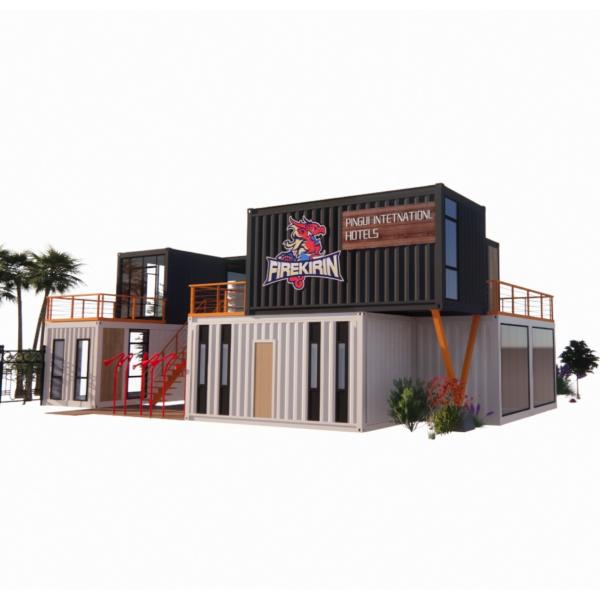 Quality EU 20ft Container Combination Hotel Mobile Wooden House Modern Simple Style Galvanized Steel Bending 180g Steel Frame wholesale