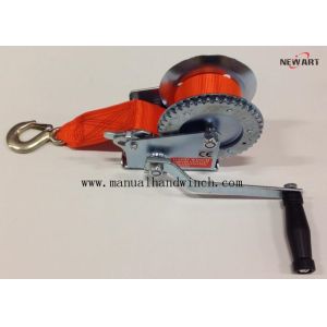 Color Strap 3000 Lb Manual Hand Winch Mini Manual Winch With Webbing