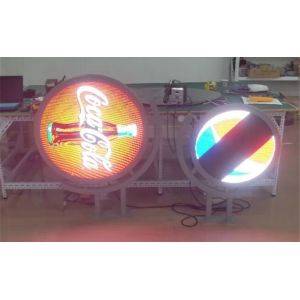 P3 Mirror round shape wall mounted led display screen for advertising billboard