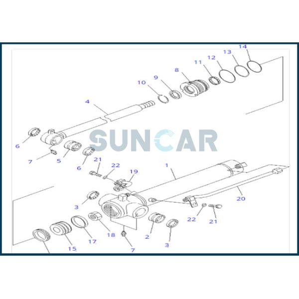 707-98-22820 7079822820 Arm Cylinder Seal Repair Kit Fits PC30MRX-1