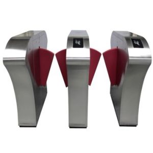 Magnetic Card Digital LED Prompt RS485 285mm Retractable Flap Barrier for