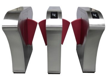 RS485 Security Magnetic Card Digital LED Prompt 285mm Retractable Flap Barrier