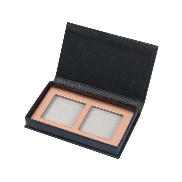 Black Cardboard Eyeshadow Packaging Embossed Logo Baked Eyeshade Palette