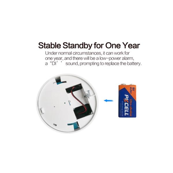 Tuya Photoelectric Sensor Smoke Detector 9V Battery Operated