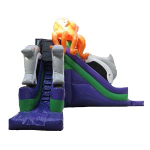 Custom Made Mega Octopus Inflatable Water Slide Pool Toboggan Pour Piscine