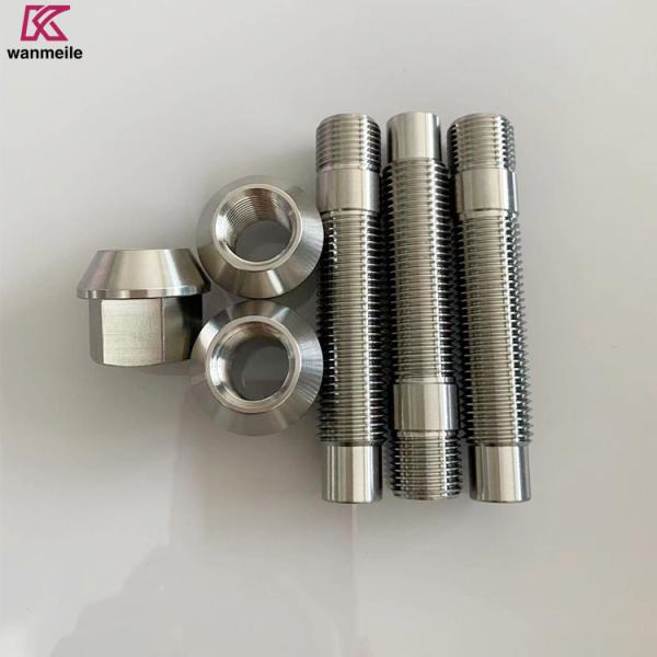 Quality custom Gr5 Ti6al4v m12 m14 titanium wheel stud with nut for Auto wholesale