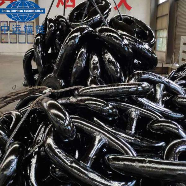 Quality IACS Approved Factory Black Painted R3S Offshore Mooring Chains wholesale