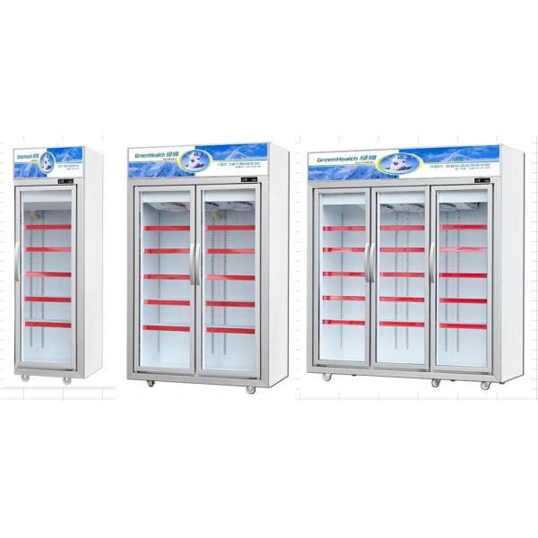 Quality -18~22℃ Temperature Upright Glass Door Display Freezer For Seafood 1700L wholesale