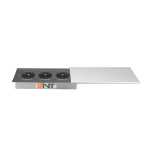 Multimedia Conference Table Recessed Desktop Sliding Cover Mounted Power Socket