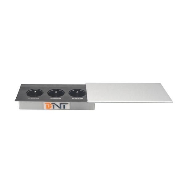 Multimedia Conference Table Recessed Desktop Sliding Cover Mounted Power Socket