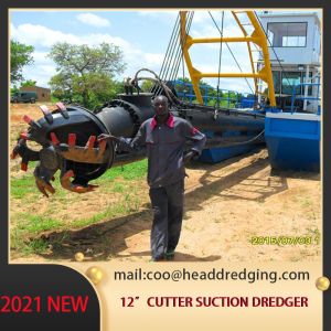 12 Inch Sand Gold Suction Dredge Machine With Gear Box