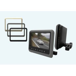 CE FCC ROHS 9" Car Roof DVD Player Headrest With Interchangeable Color Skins .