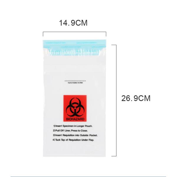 Quality 95kap LDPE Thick 0.04mm Autoclave Plastic Bags Biohazard Ziplock wholesale
