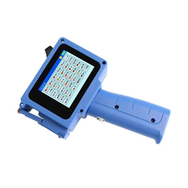 Quality Blue 2.8 Inch Screen Smart Handheld Small Inkjet Machine Half Inch Food Packaging Production Date Coding Machine wholesale