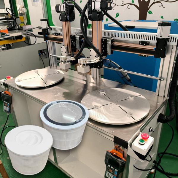 Quality Saloon Air Filter Screen End Cap Sealant Making Machine With Scraping Width 10~40mm wholesale