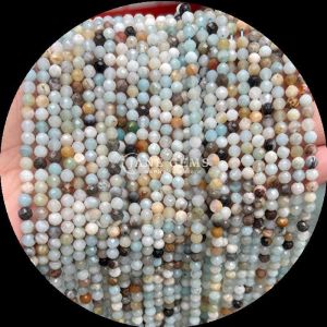 Round Shape Multi-color Gemstone Beads Natural Crystal Healing Rose Quartz,