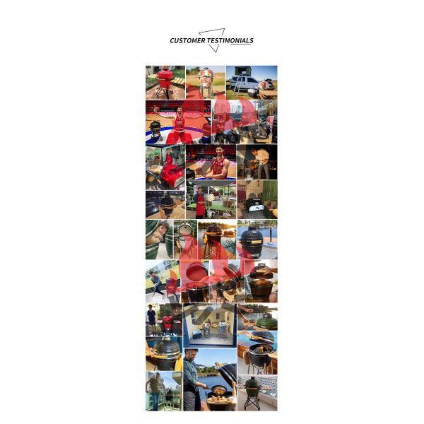 KIMSTONE 21 Inch Tandoor Smoker Smokeless Charcoal-fired Stylish and Modern Kamado Smoker Easy Temperature Reading