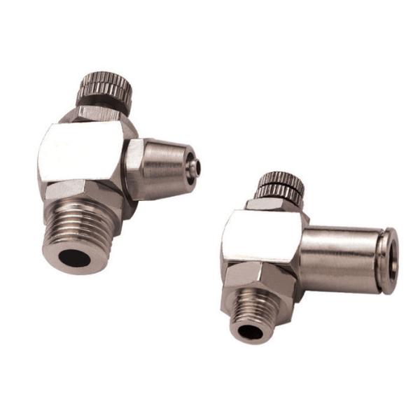 Quality Adjustable Speed Push Lock Fittings Pneumatic JTS Nickle Plated In Brass wholesale