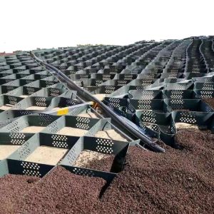 Steep Slope Protection Reinforcement Black Gray Green Honeycomb Geocells HDPE