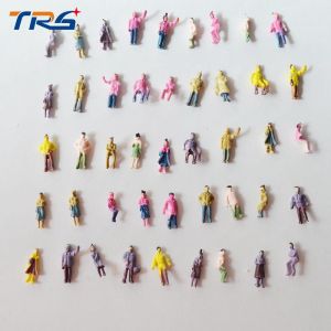 Cheap 1/200 scale model train layout street passengers painted figures 0.9cm for model Architectural material for sale