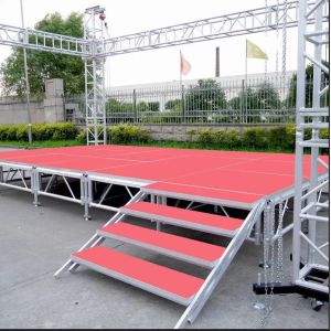 China 3 Floors GF Truss 1.22*1.22m Mobile Aluminum Floor Truss With Adjustable Legs on sale