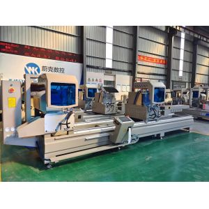 China Cnc  Double Head Aluminium Cutting Machine Window Door And Curtain Wall Cutting Saw With 45 And 90 Degree on sale