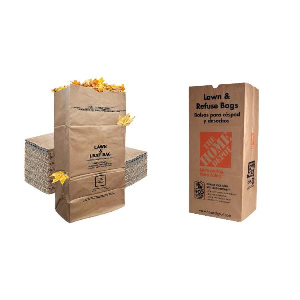Quality Extra Large Recyclable Lawn Paper Bags Custom Lining Thickness wholesale