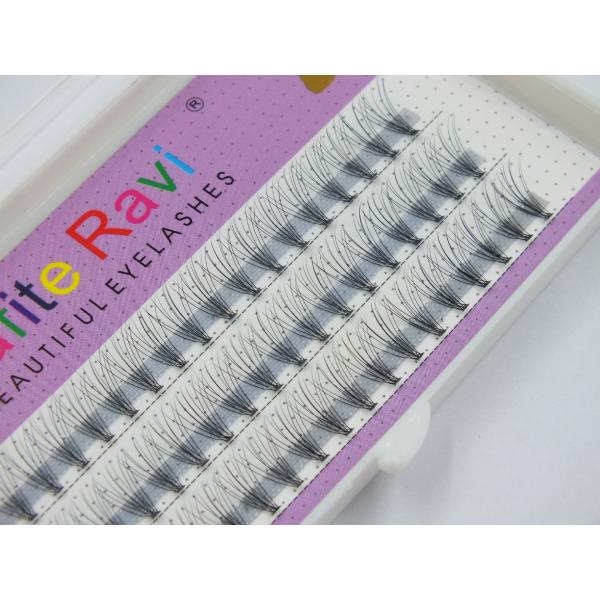 Beauty Salon Pre - Made Fan Eyelash Extensions , 0.07mm Volume 10D Eyelash