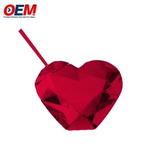 Cheap Custom PP Double Wall Cup With Straw OEM Sweet Heart 450ml Plastic Water Cup for sale
