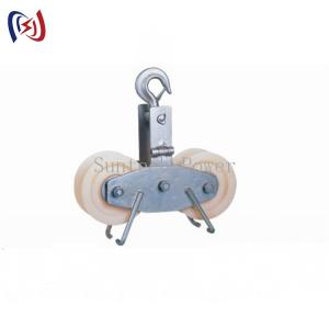 Cheap Front And Rear Wheels Tandem Sheave Stringing Block Nylon Sheave Galvanized Frame for sale