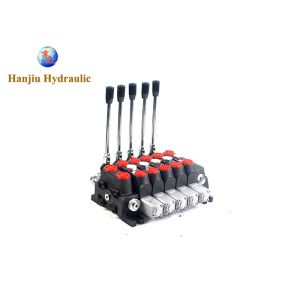 Dcv Series 100lpm Manual Control Hydraulic Vlave 5 Spool Standard Handle Spring