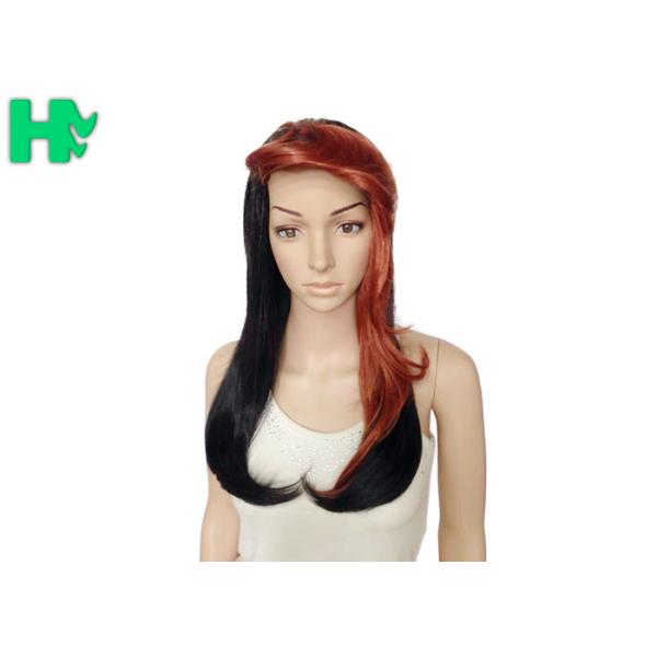 Quality Japanese Kanekalon Fiber Long Wavy Synthetic Wigs With Bangs For Women wholesale