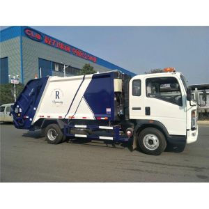 5 Or 8 Tons Garbage Waste Compactor HOWO 4x2 140HP 8m³ / Collector Trucks