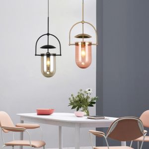 Postmodern Led Pendant Lights Designer Glass Hanglamp For Living Room Bedroom