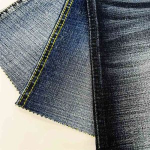 Sanforized Stretchy Right Hand Twill Denim Fabric With Yellow Backside