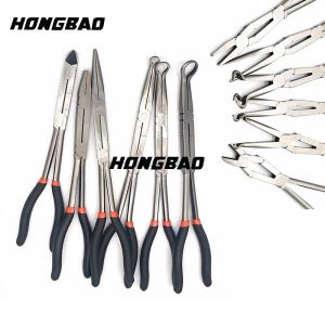 280mm 11" 13" Long Reach Pliers Double X Joint 8mm Hose Tube Clip Cable Holding