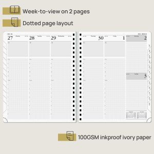 Wirebound Executive Planner 2023 , Weekly Schedule Custom Monthly Planner