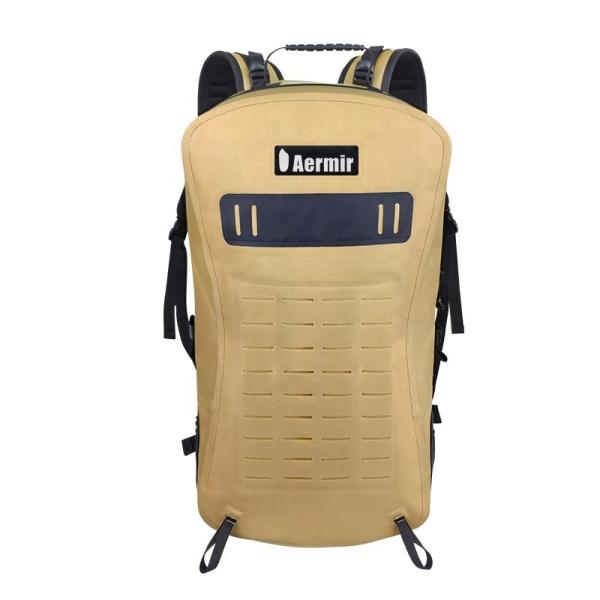 Yellow Soft Waterproof Hiking Backpack For Outdoor Swimming OEM ODM