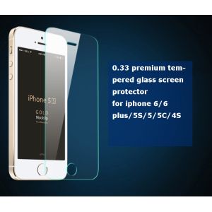 iPhone tempered glass screen protector 0.33 mm ultra thin 9H hardness high transparency