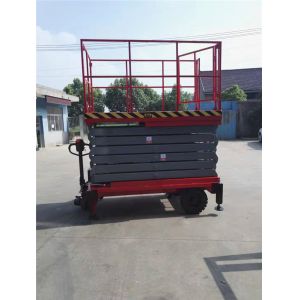 300KG 14M With Emergency Manual Lowing Valves Hydraulic Mobile Motorized Scissor Lift