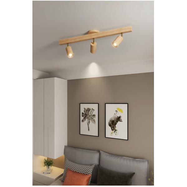Wood Led Ceiling Lamp With Spot Lights For Living Room Bedroom Corridor Home track lighting(WH-WA-46)