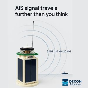 20 NM solar-powered marine navigation lantern beacon light for buoys with AIS