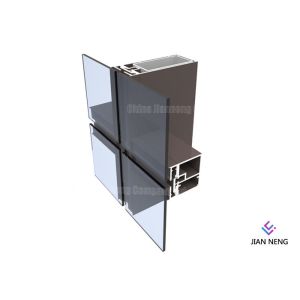 China 6060 6061 6063 Curtain Aluminum Door Profile Hidden Frame 1.2mm -2mm Thickness on sale