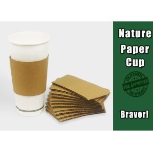 Food Containers Paper Cup Sleeves Eco - Friendly For Chicken / Popcorn