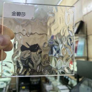 Flat Edge Patterned Tempered Glass For Hotel Screen Partition and Shower