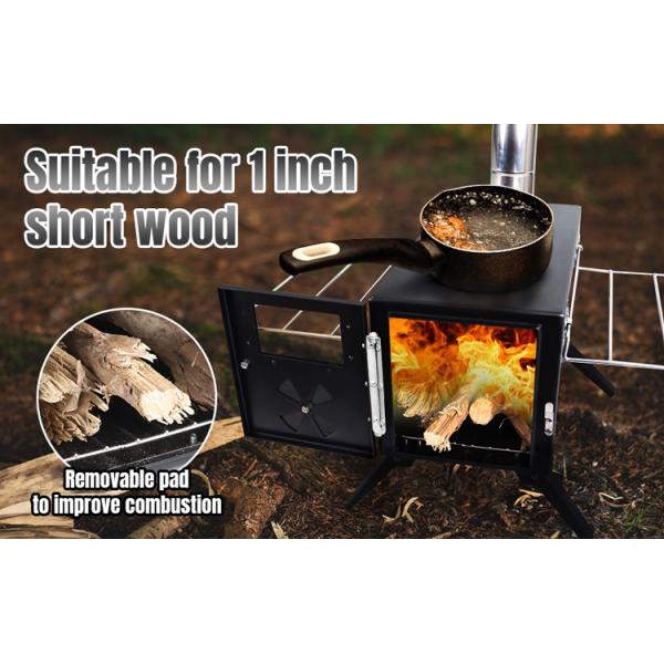 Portable Folding Black Wood Burning Fire Pits Perfect for Outdoor Camping and Picnic