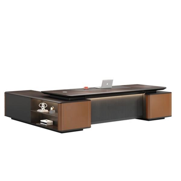 Modern Office Furniture Solid Wood Executive Desk for Manager Combination