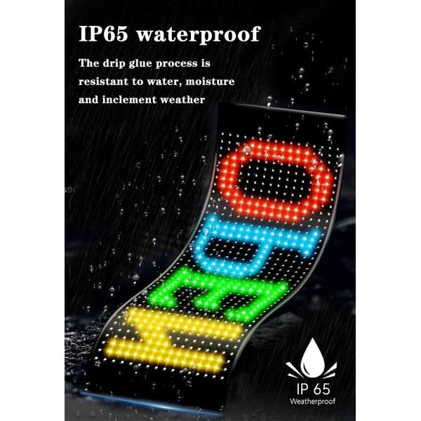 Flexible LED Sign Board 16*32 App Control Programmable Message Scrolling Display Flexible Car Led Panel