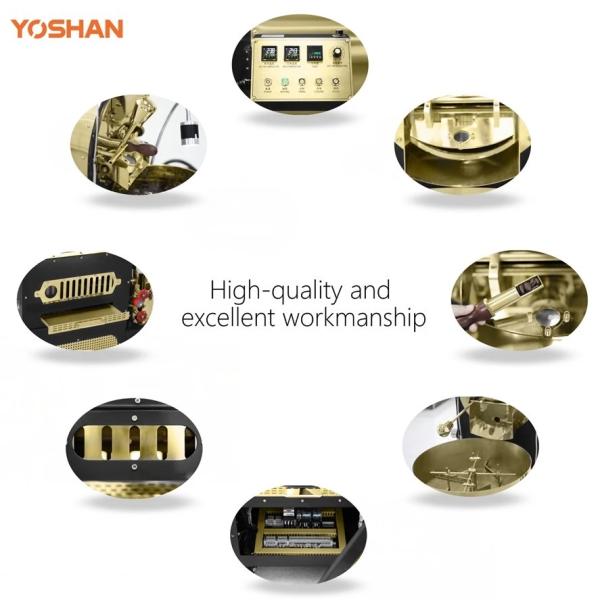 Cocoa Bean Industrial Roasting Machine 2.1kw Power Electric Heat Method