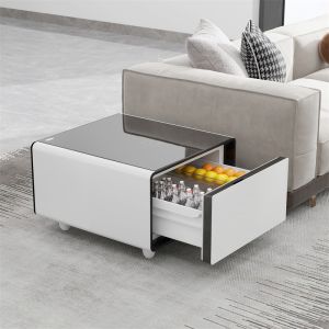 Folded Aluminum Dining Table for Smart Home Appliances and Double Door